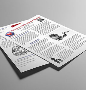 Two sided print flyer focused on pet prepardness in a disaster.