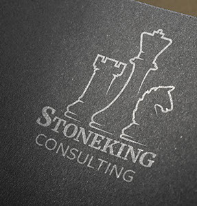 A clean, professional looking logo for a business consulting firm. 