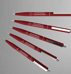 Pens are another wonderful, easy way to get your name in front of people. 