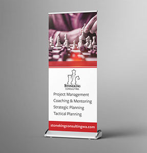 Standing banners are a great way to stand out during an event. 